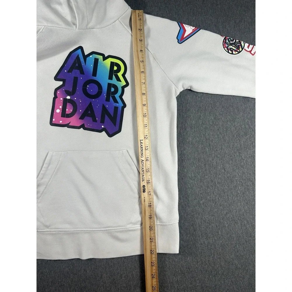 Air Jordan Kids Jumpman Sticker‎ Logo Hoodie White 10-12YRS Medium